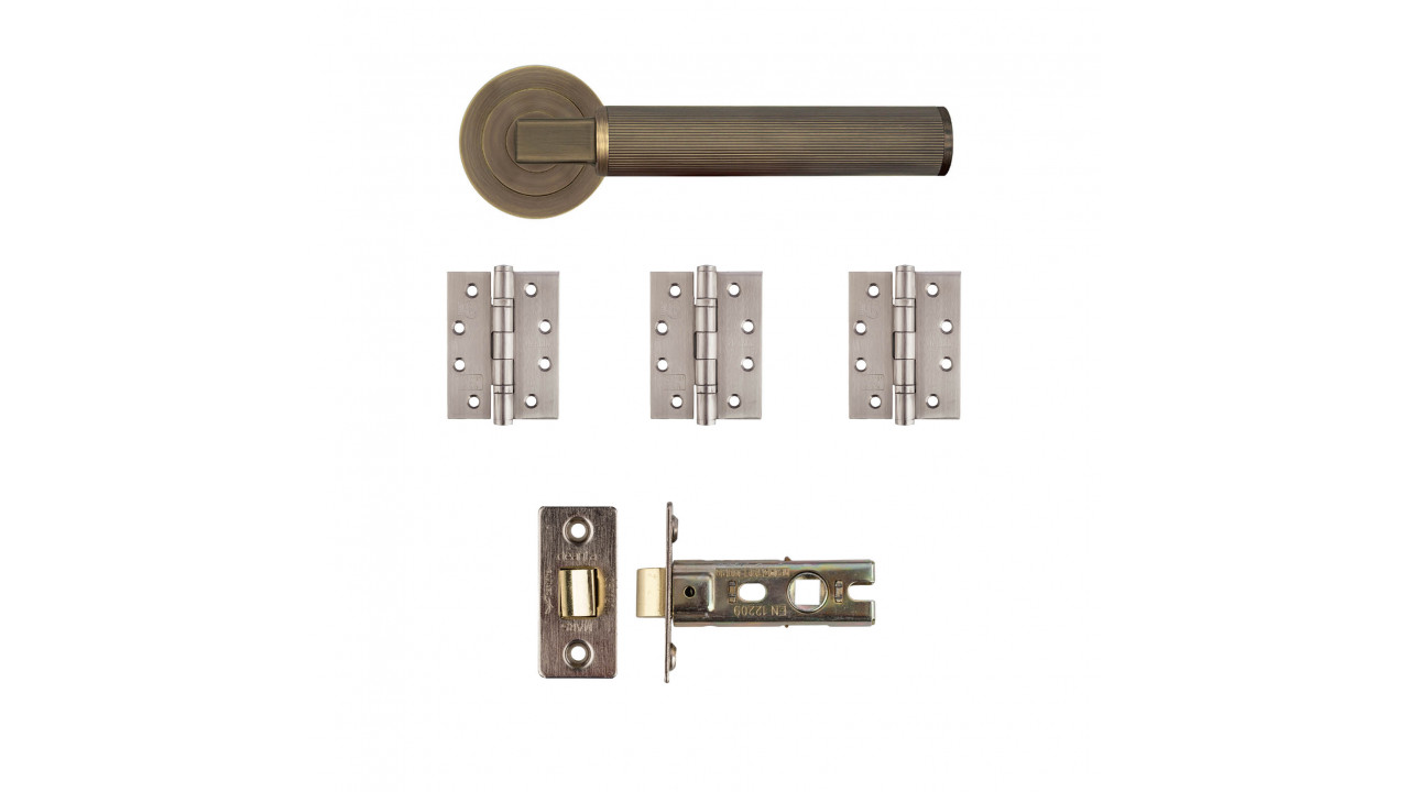 Deanta Delphi Latch Kit Matt Antique Brass