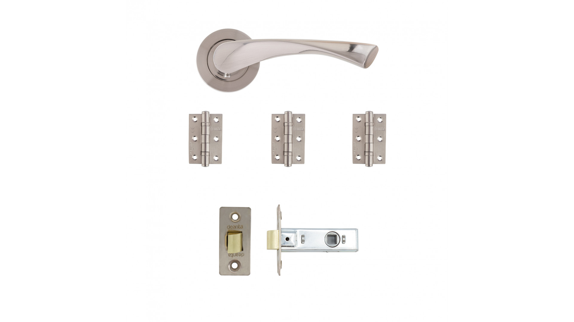 Deanta Fortuna Latch Kit Satin Finish Finish