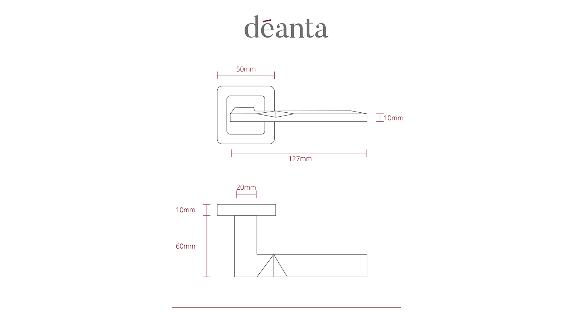 Deanta Hadrian Matt Satin Black Handle