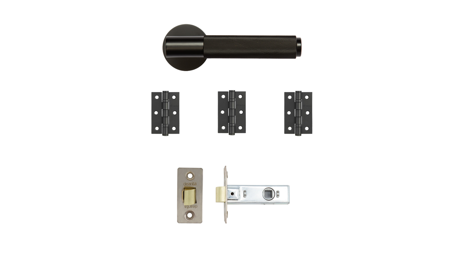 Deanta Sparta Latch Kit Matt Black Finish