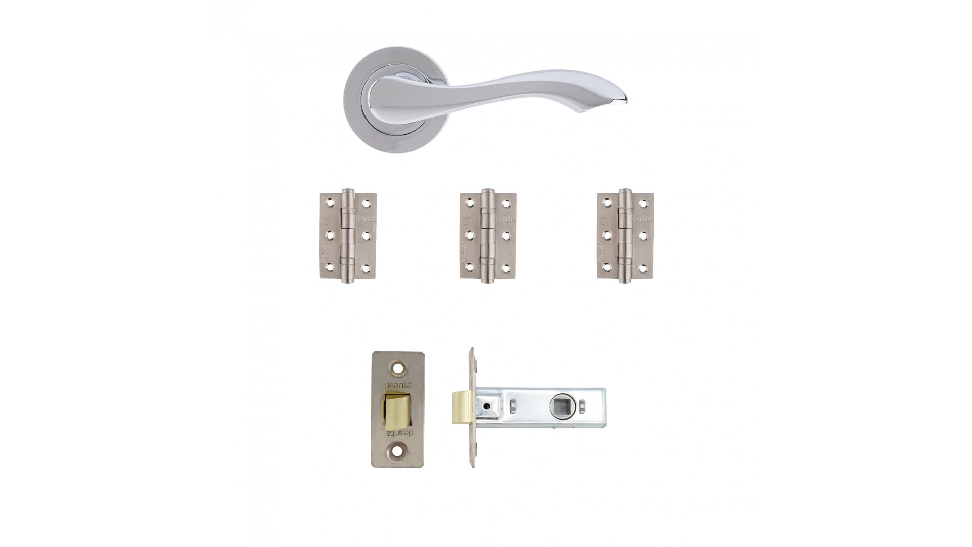 Deanta Veritas Latch Kit Polished Chrome Finish