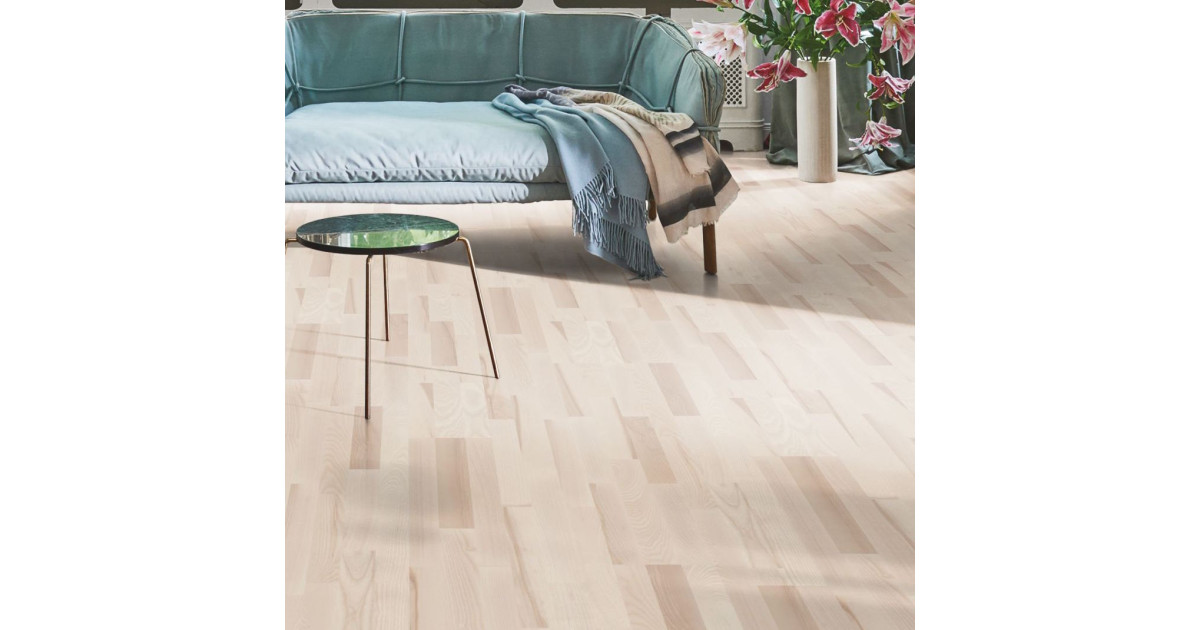 Timber Strip Pattern Parador 3060 Ash White Living 3-Strip Engineered Wood Flooring