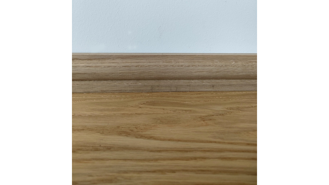 Solid Oak Mini Skirting Edge Floor Trim 20 x 45mm Height