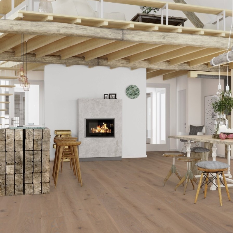 Boen Castle Oak Warm Grey Live Pure 209mm Engineered Wood Flooring