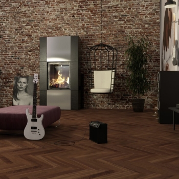 Boen Prestige Herringbone American Walnut Nature Matt Lacquer 