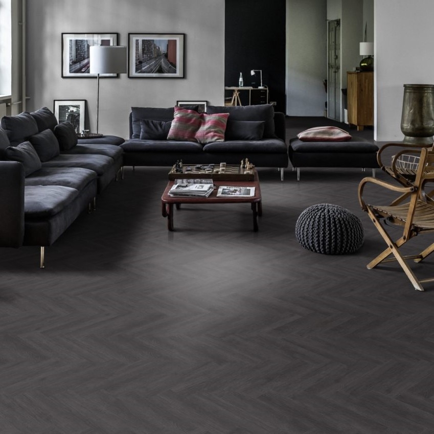 Kahrs Schwarzwald Dry Back Vinyl Herringbone