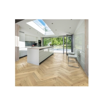 Kahrs Classic CC Dim White 120mm Herringbone Parquet