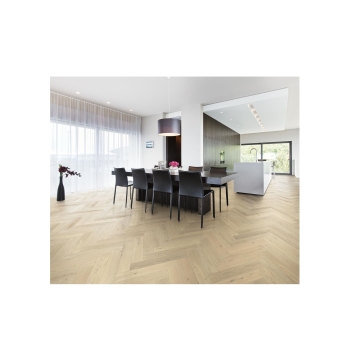 Kahrs Classic CD Creme White 120mm Herringbone Parquet