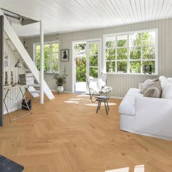 Kahrs CD Natural Matt Lacquer 120mm Herringbone Parquet