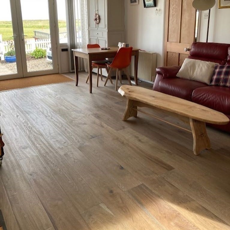 Kahrs Old Town Oak Buxton Hand-Scraped Smoked White Oiled