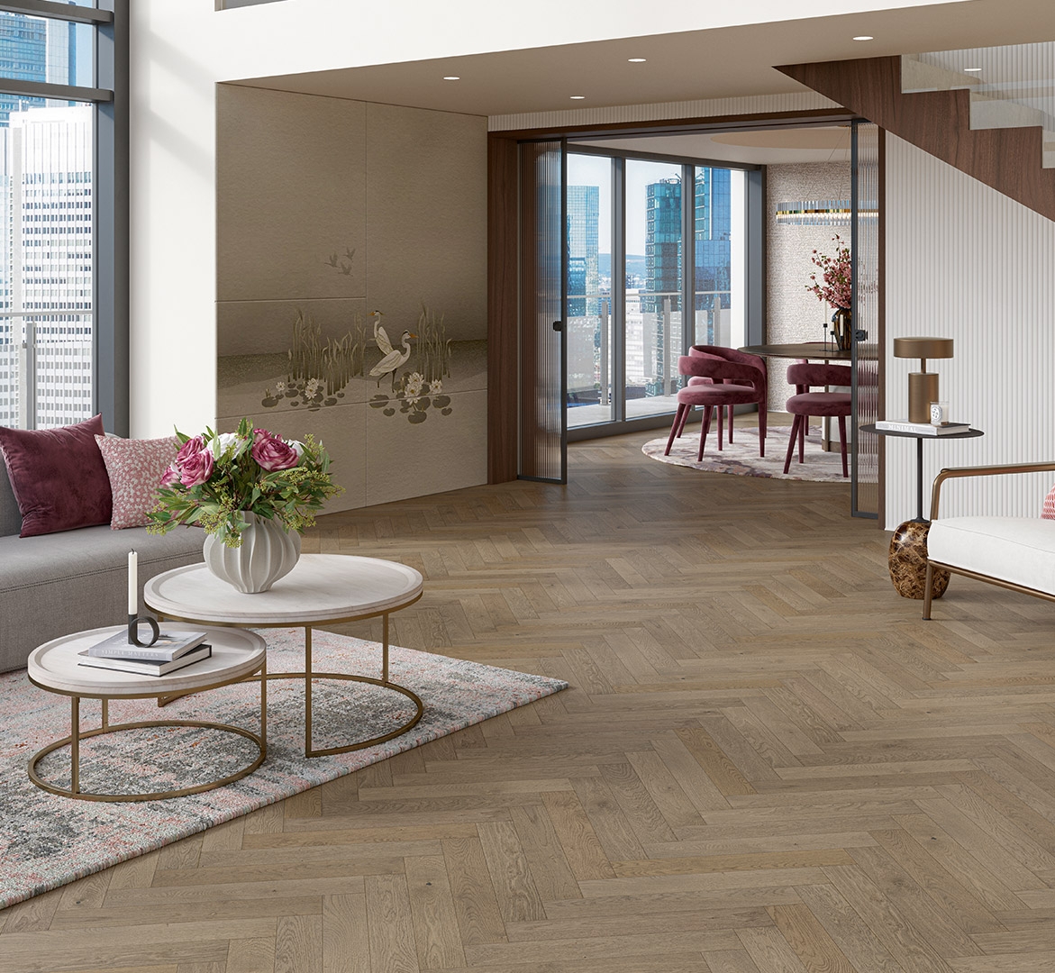 Parador Trendtime 3 Oak Chalet Herringbone Parquet
