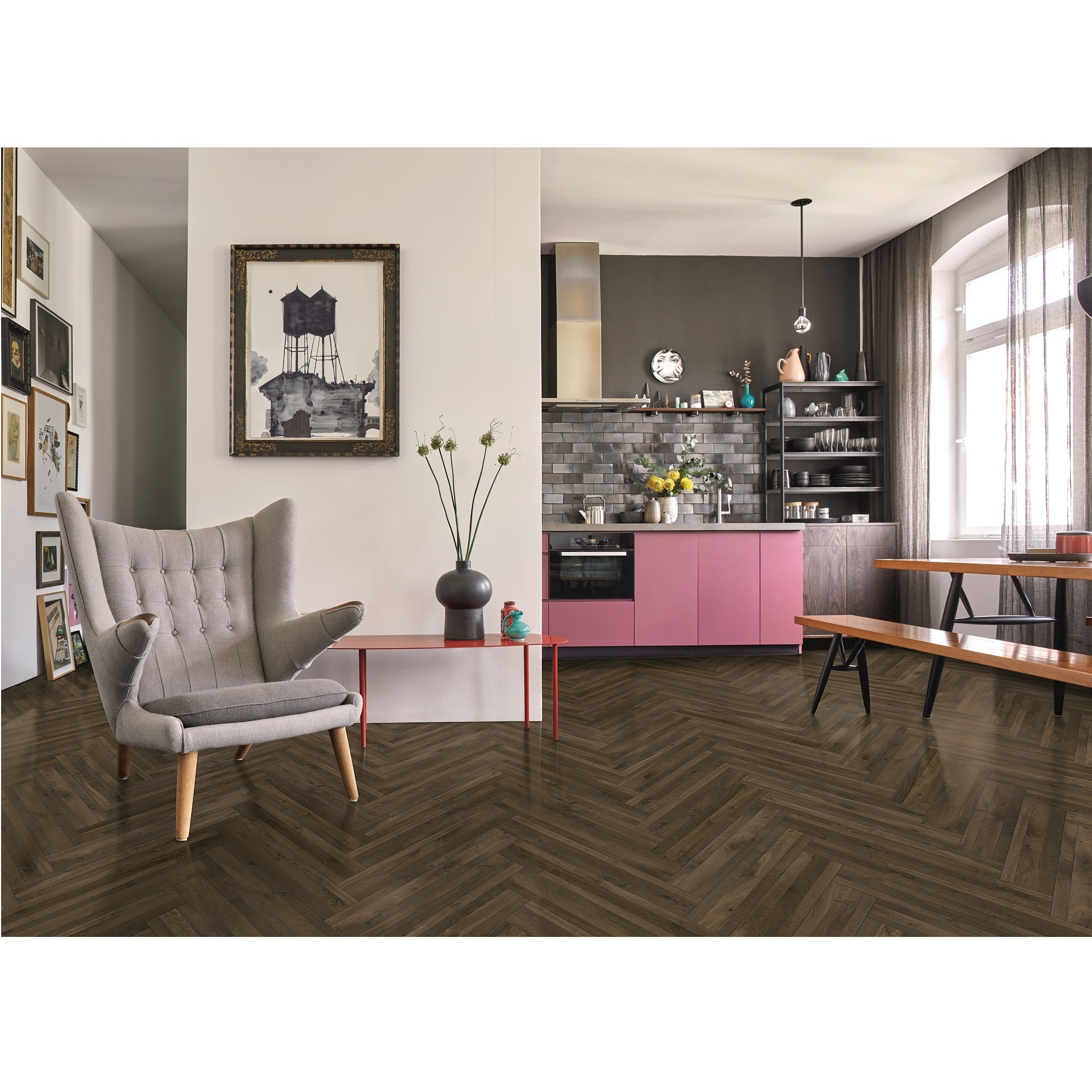 Parador Trendtime 3 Iconics. Oak Multi-Plank Mix Antique Herringbone