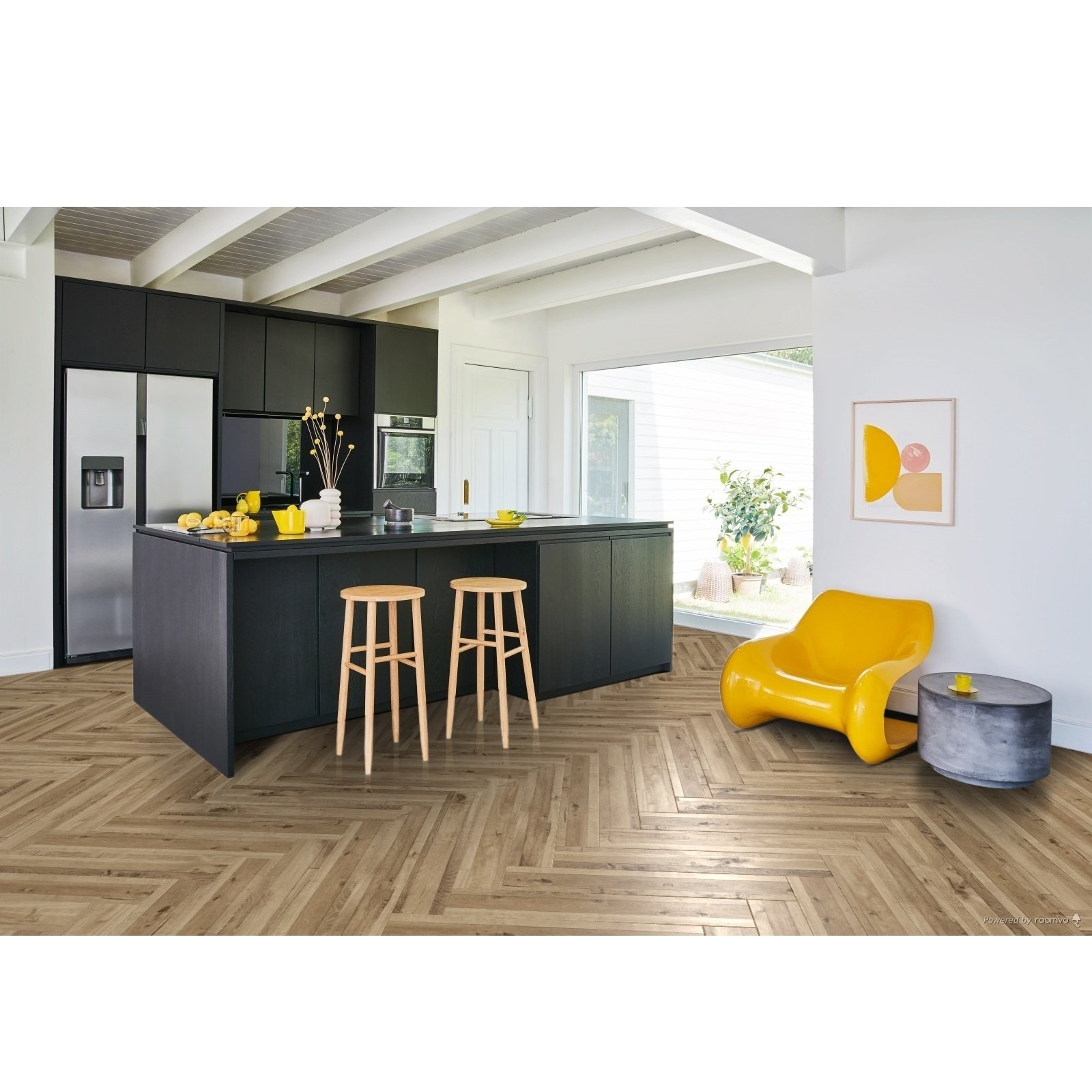 Parador Trendtime 3 Iconics. Oak Multi-Plank Mix Natural Herringbone