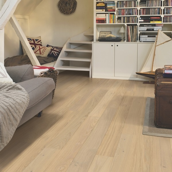 Quick-Step Compact Cotton White Oak Matt Wood Flooring