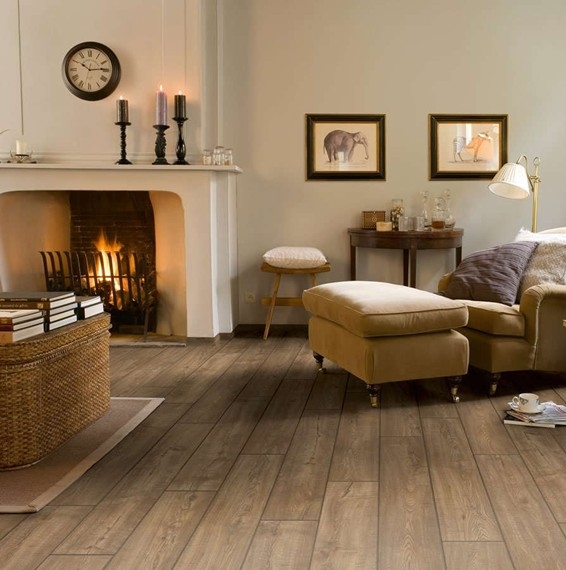 Quickstep Impressive Scraped Oak Grey Brown
