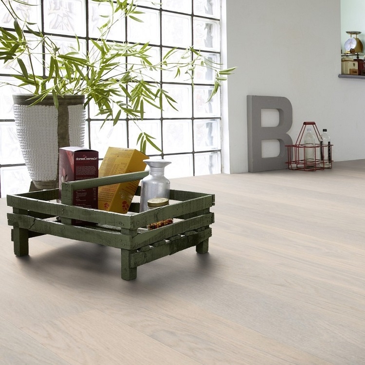 Tarkett Oak Cotton White Natura Matt Lacquer Engineered Wood Flooring