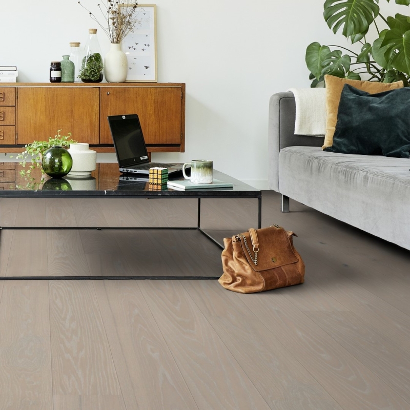 Clearance Tarkett Oak Cloud Grey Engineered Wood Flooring Last 9.63m2 Left