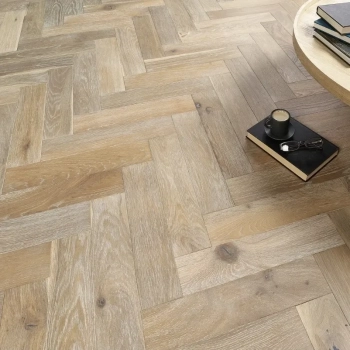 Woodland Heritage Oak Smoked Grey Brushed & Oiled Herringbone