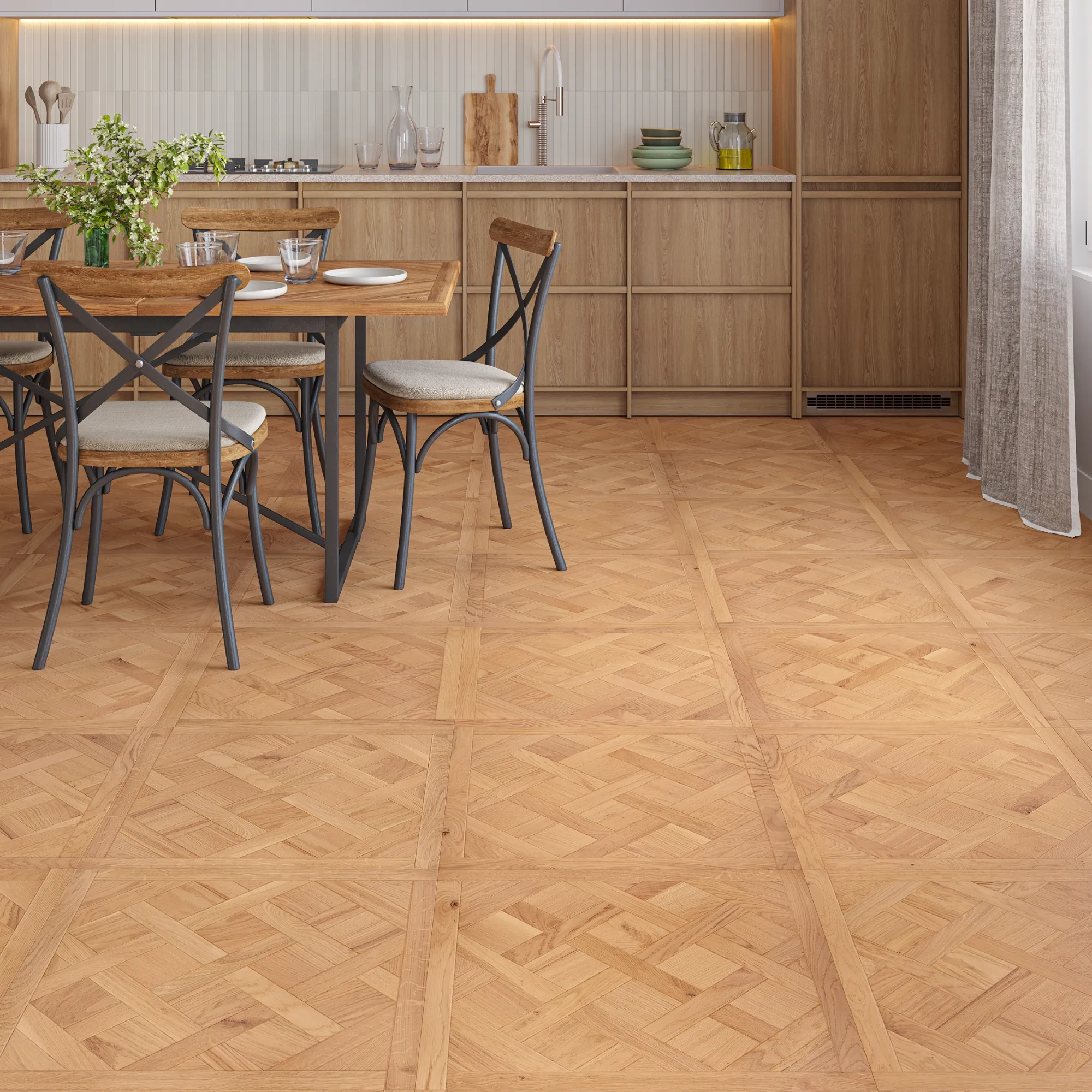 Lancaster UV Oiled Oak Marquetry