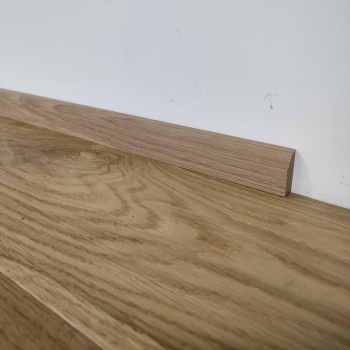 Solid Oak Mini Skirting Edge Floor Trim 35mm Height