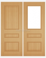 Deanta Oak Windsor Solid Panel And Glazed Doors