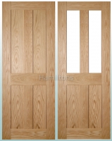 Deanta Oak Eton Solid Panel And Glazed Doors