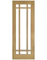 Deanta Oak Kerry Door With Clear Bevelled Glass