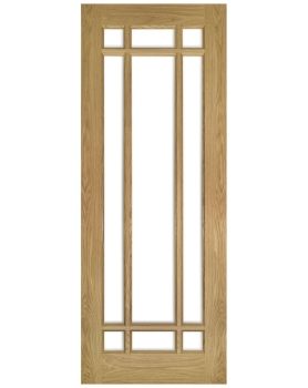 Deanta Oak Kerry Door With Clear Bevelled Glass
