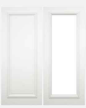 Deanta Blenheim White Solid Panel And Bevelled Glass Doors