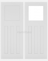 Deanta Cambridge White Solid Panel And Glazed Doors 