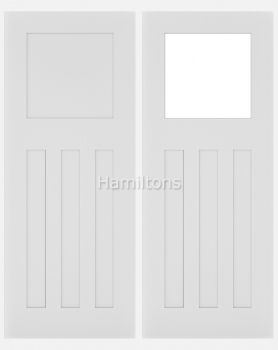 Deanta Cambridge White Solid Panel And Glazed Doors 