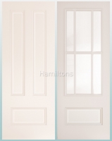 Deanta Canterbury White Solid Panel And Bevelled Glass Doors