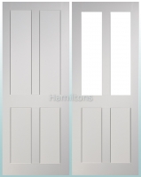 Deanta Eton White Solid Panel And Glazed Doors