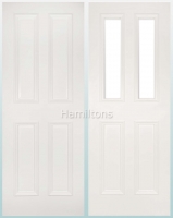 Deanta Rochester White Solid Panel  And Glazed Doors