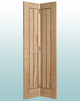 LPD Oak Mexicano Single Bi-folding Doors For 686 and 762mm Openings