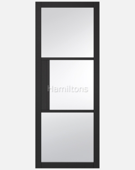 LPD Black Tribeca 3L Industrial Style Panel And Glazed Doors and Sidelights