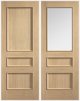 LPD Oak Toledo Solid Panel and Glazed Doors