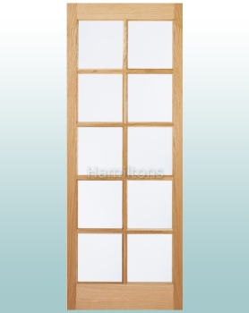 LPD Oak SA Glazed Clear Glass 10 Light Doors