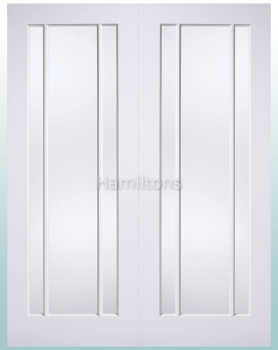 LPD White Lincoln Glazed Pairs Rebated French Doors