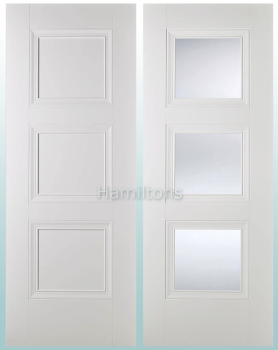 LPD Premium White Amsterdam Solid Panel Doors and Glazed Doors