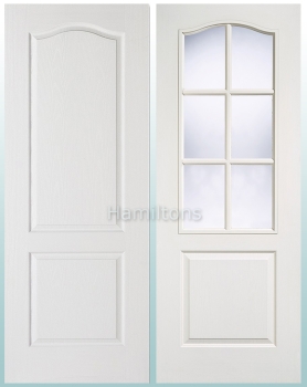 LPD White Classical 2 Panel and 6 Light Glazed Doors