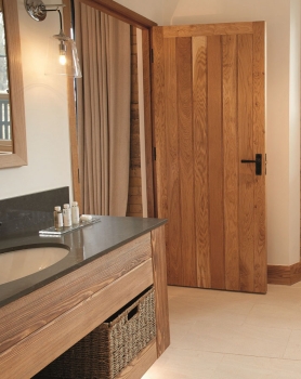 Solid Rustic Oak Framed Butt And Bead Ledge And Brace Doors