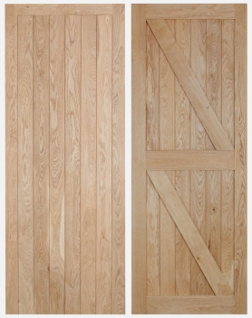 Solid Rustic Oak Framed V Groove Ledge and Brace Doors