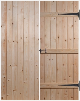 Woodland Solid Pine Butt and Bead Ledge Doors