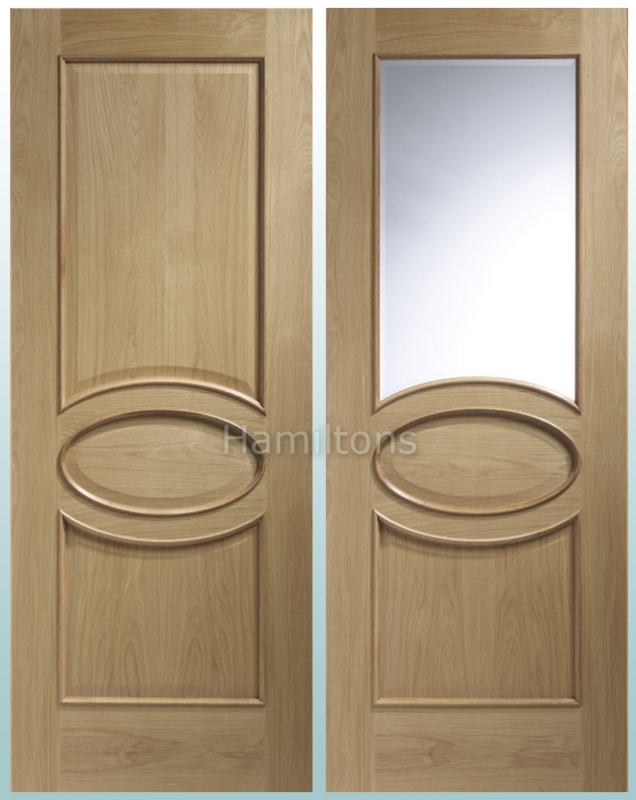 Xl Joinery Oak Calabria Panel Doors And Bevel Glass Doors