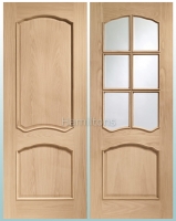XL Joinery Oak Louis RM2S Panel And Riviera Glazed Doors