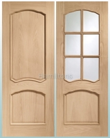 XL Joinery Oak Louis RM2S Panel And Riviera Glazed Doors