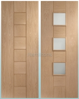 XL Oak Messina Panel Doors And Matching Glazed Doors
