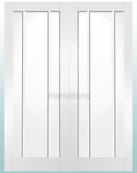XL Joinery White Worcester Rebated Door Pair with Clear Glass