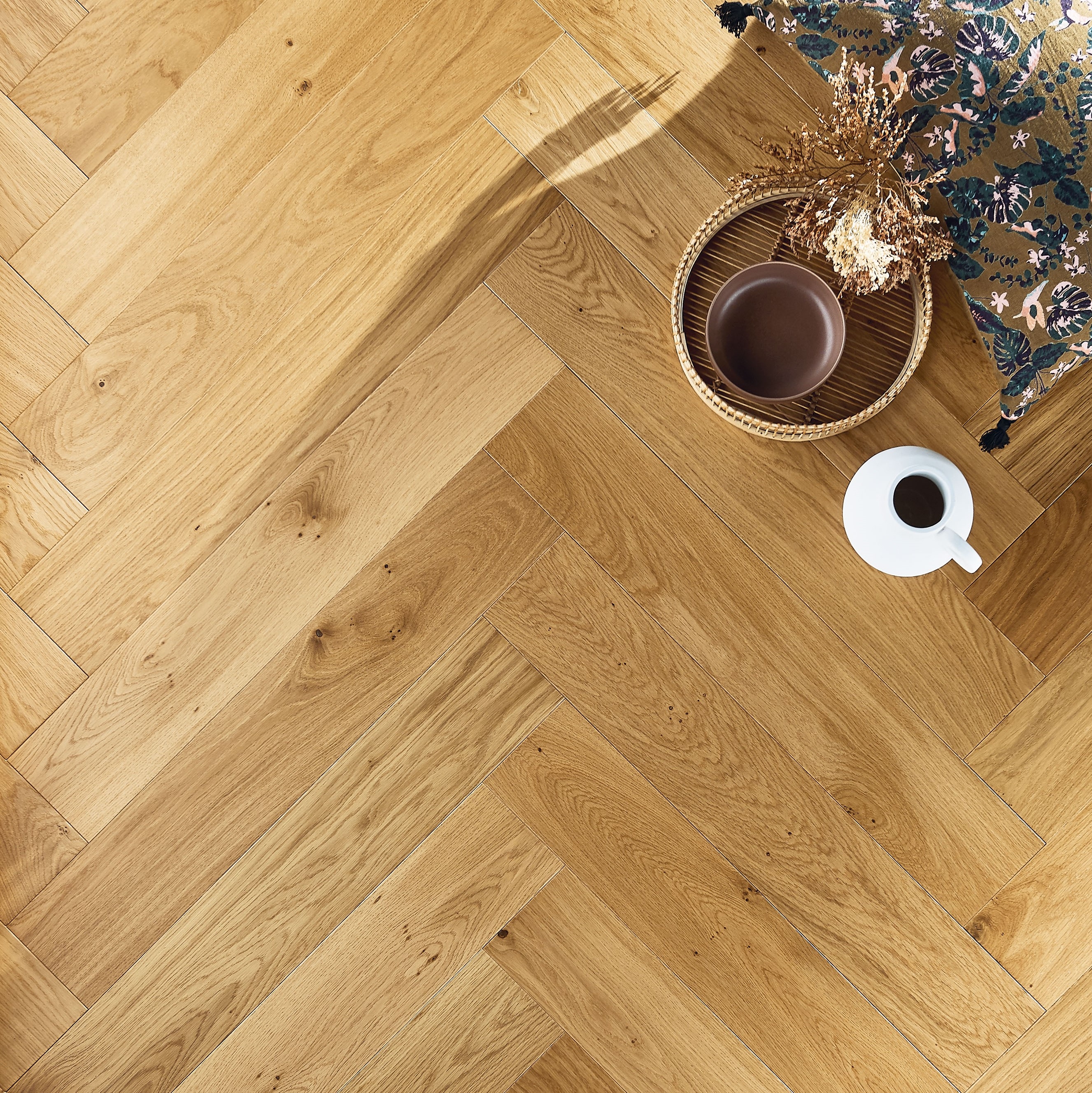 Woodland Rustic French Oak Strasbourg Herringbone 139mm